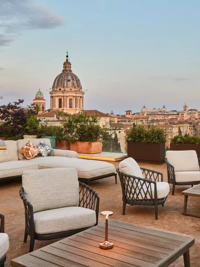 terrazza tetto romano primavera - the italian stay collection